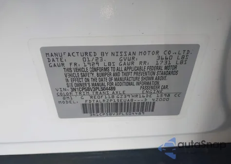 2023 Nissan Kicks S Xtronic Cvt z USA, uszkodzony, nr VIN 3N1CP5BV3PL504489